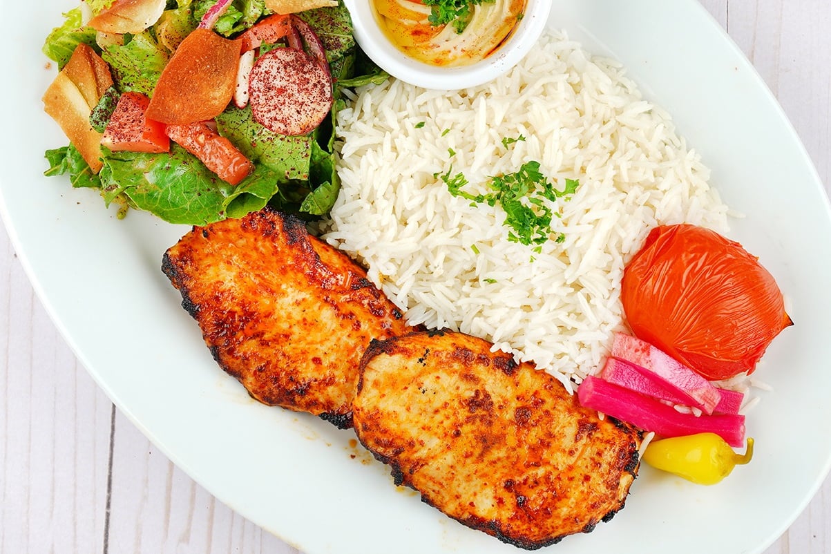 Order Chicken Fillet plate food online from Tarme Mediterranean Grill store, Glendale on bringmethat.com