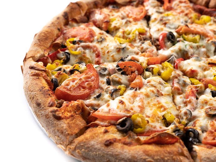 Order All The Way Pizza - Personal 10'' food online from Chicho's Pizza store, Chesapeake on bringmethat.com