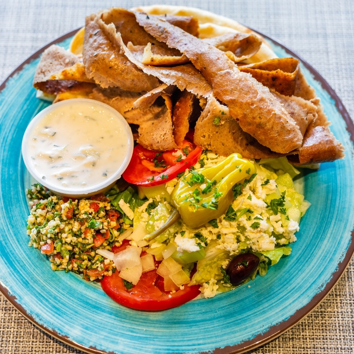 Order Regular Gyros Plate food online from Papoulis Mediterranean Cafe & Market store, Alpharetta on bringmethat.com