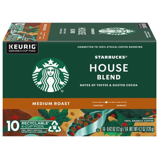 Order Starbucks Keurig Brewed House Blend Medium, 10CT food online from Cvs store, LANETT on bringmethat.com