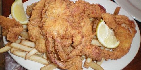 Order 41. Soft Shell Crab Platter food online from Cameron's Seafood store, Frederick on bringmethat.com