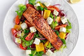 Order  Salmon Salad food online from Salamones Italian Pizzeria And Restaurant store, Cherry Valley on bringmethat.com