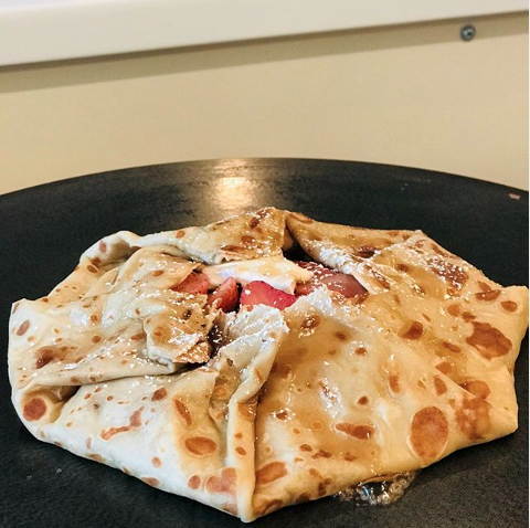 Order Brie and Strawberry Crepe food online from La Crepe Bakery & Café store, Berea on bringmethat.com