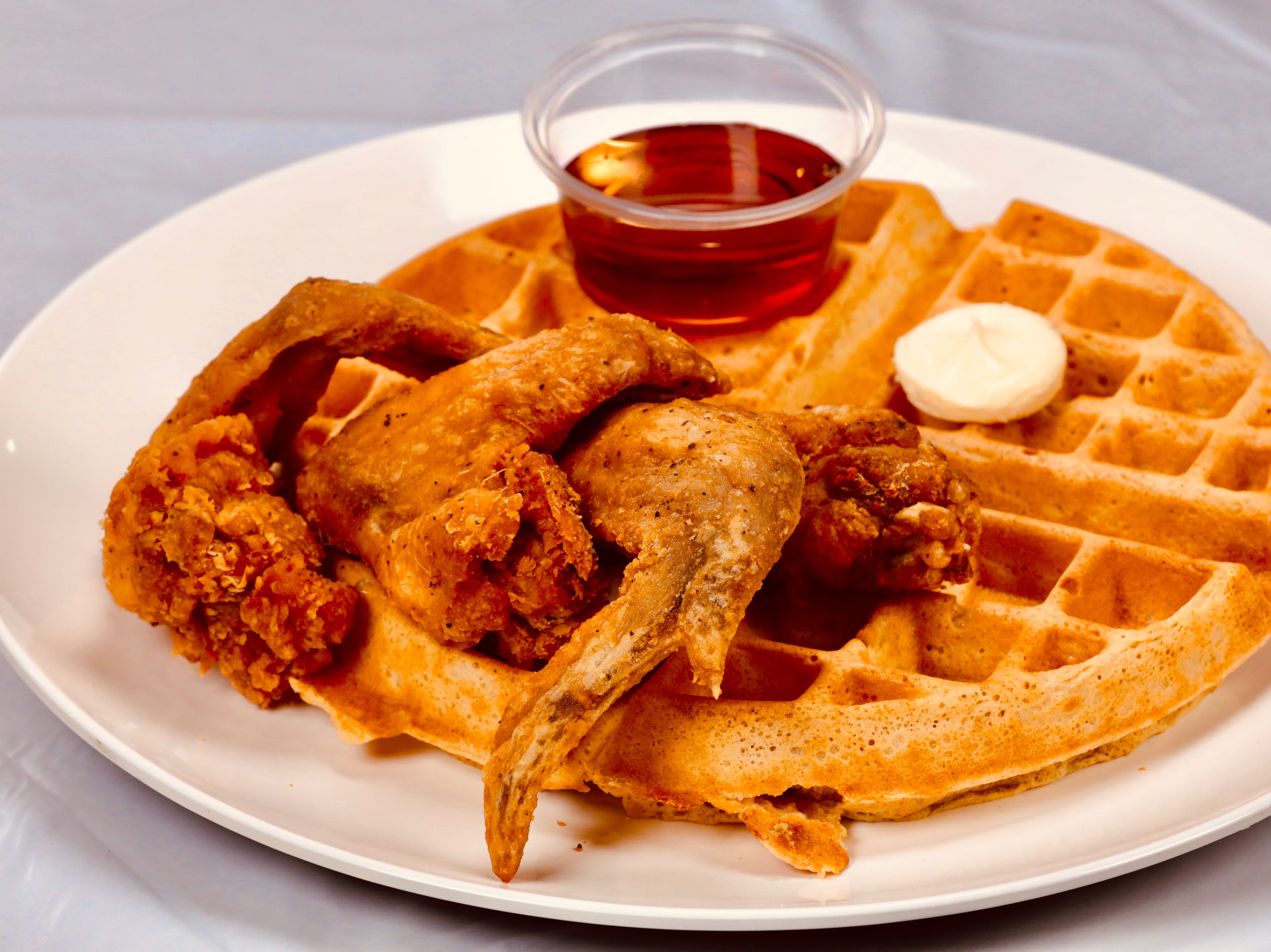 Order 5 Wing & Waffle food online from Sam Sylk Chicken And Fish store, Euclid on bringmethat.com