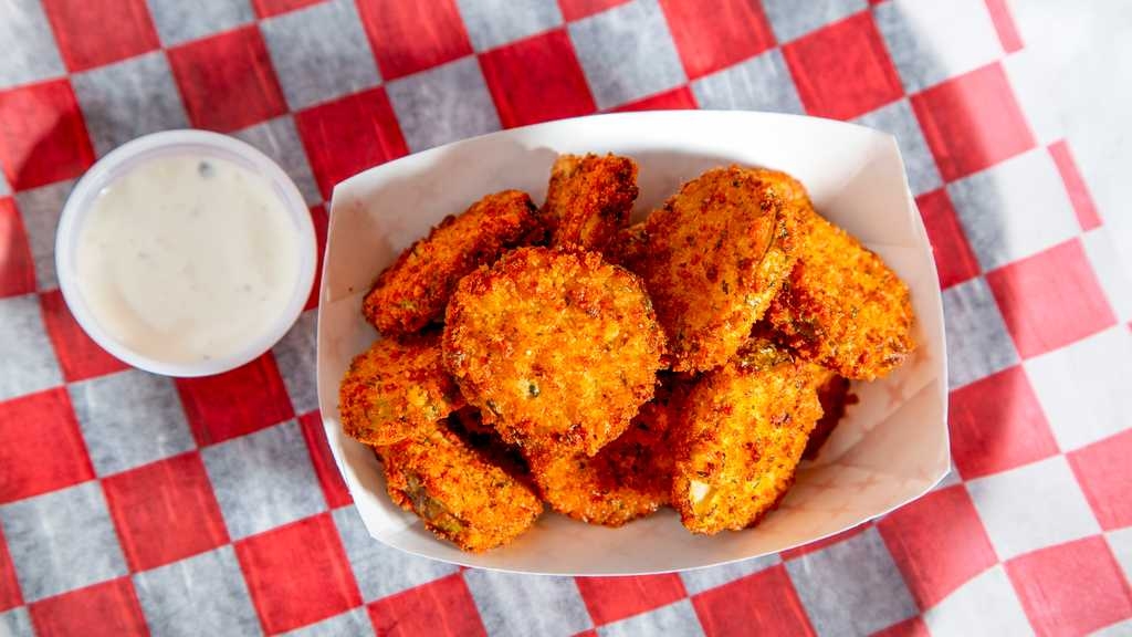 Order Homemade Fried Pickles food online from Cheesie's Pub & Grub store, Chicago on bringmethat.com