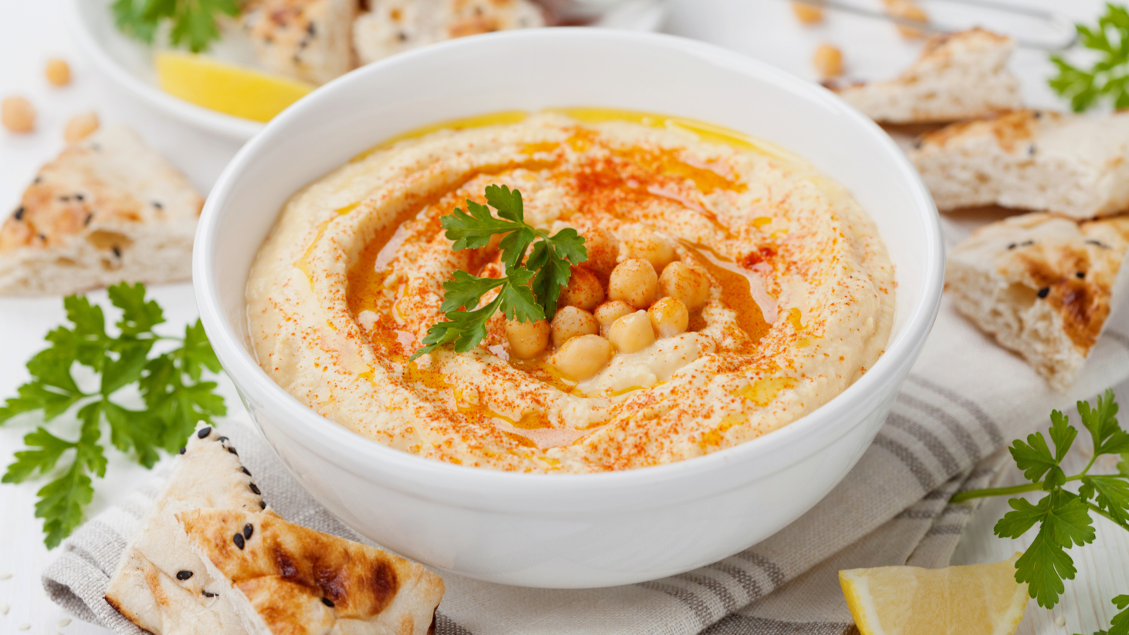 Order Hummus with Pita food online from Halal Donor Spot store, Cupertino on bringmethat.com
