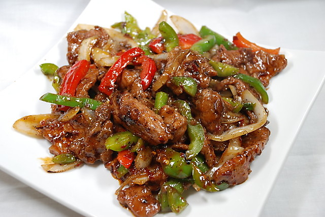 Order Large Black Pepper Chicken food online from Kong's Kitchen store, Atlanta on bringmethat.com