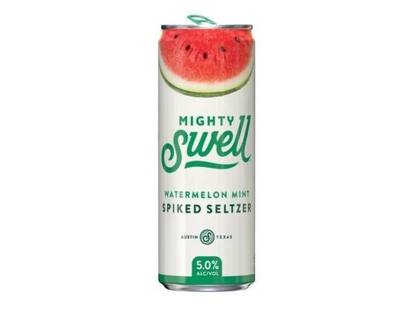 Order Mighty Swell Watermelon Mint Spiked Seltzer - 6x 12oz Cans food online from Goody Goody Liquor store, Addison on bringmethat.com