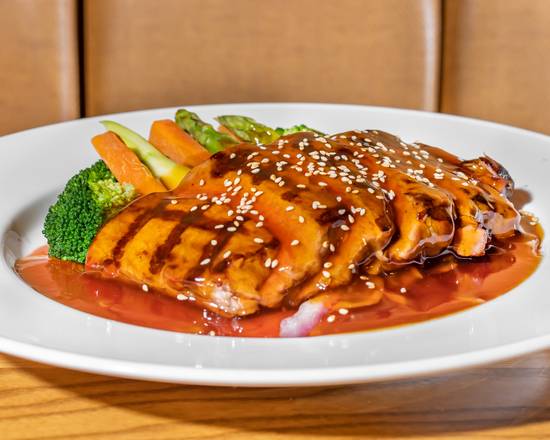 Order Char-Grilled Teriyaki Sauce with Steak Fillet (Angus Beef) food online from Haiku Asian Bistro store, White Plains on bringmethat.com