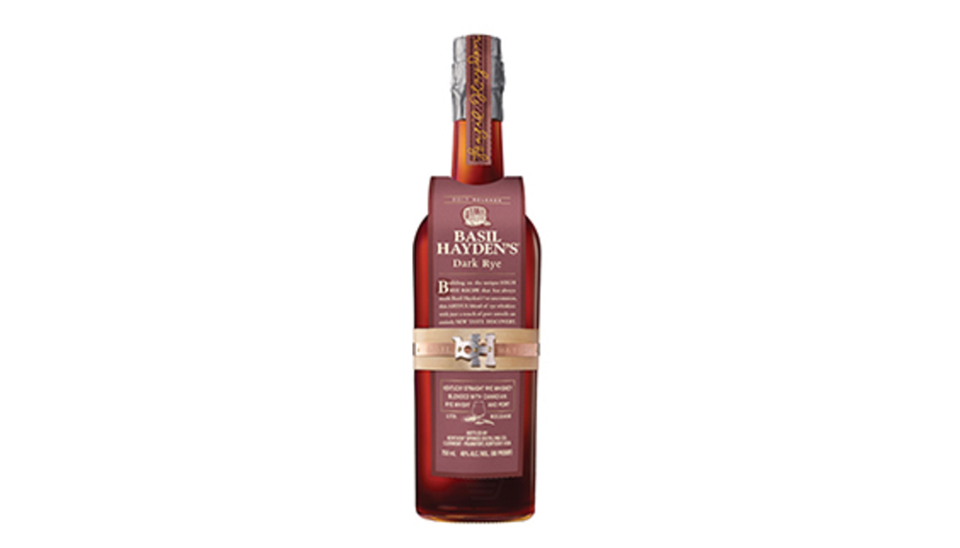 Order Basil Hayden's Dark Rye Kentucky Straight Rye Whiskey blended with Canadian Rye Whisky and Port 750mL food online from House Of Cigar & Liquor store, Redondo Beach on bringmethat.com
