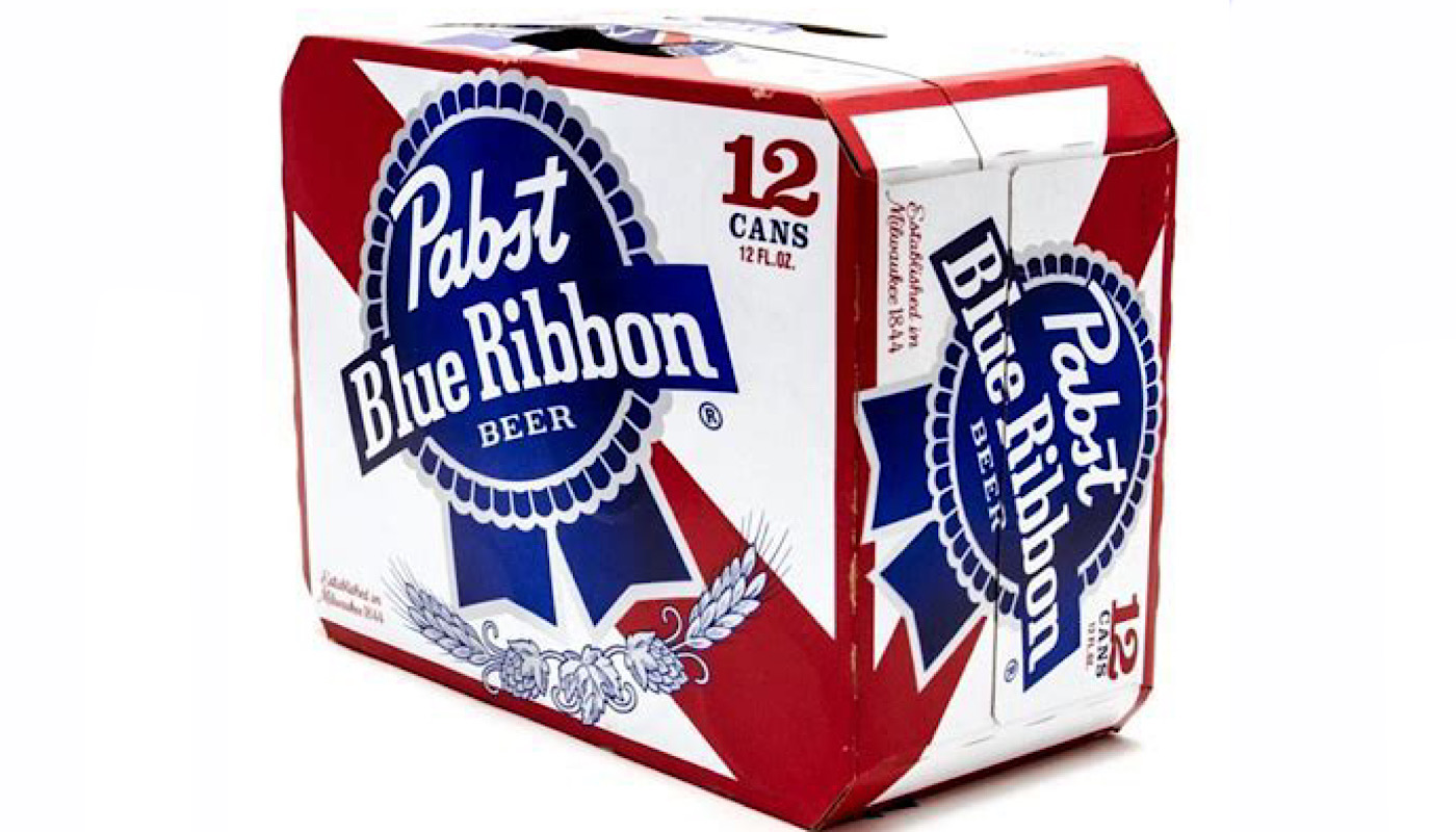 Order Pabst Blue Ribon, 12 Pack Can food online from K-Town Beer & Wine Food Mart store, Los Angeles on bringmethat.com