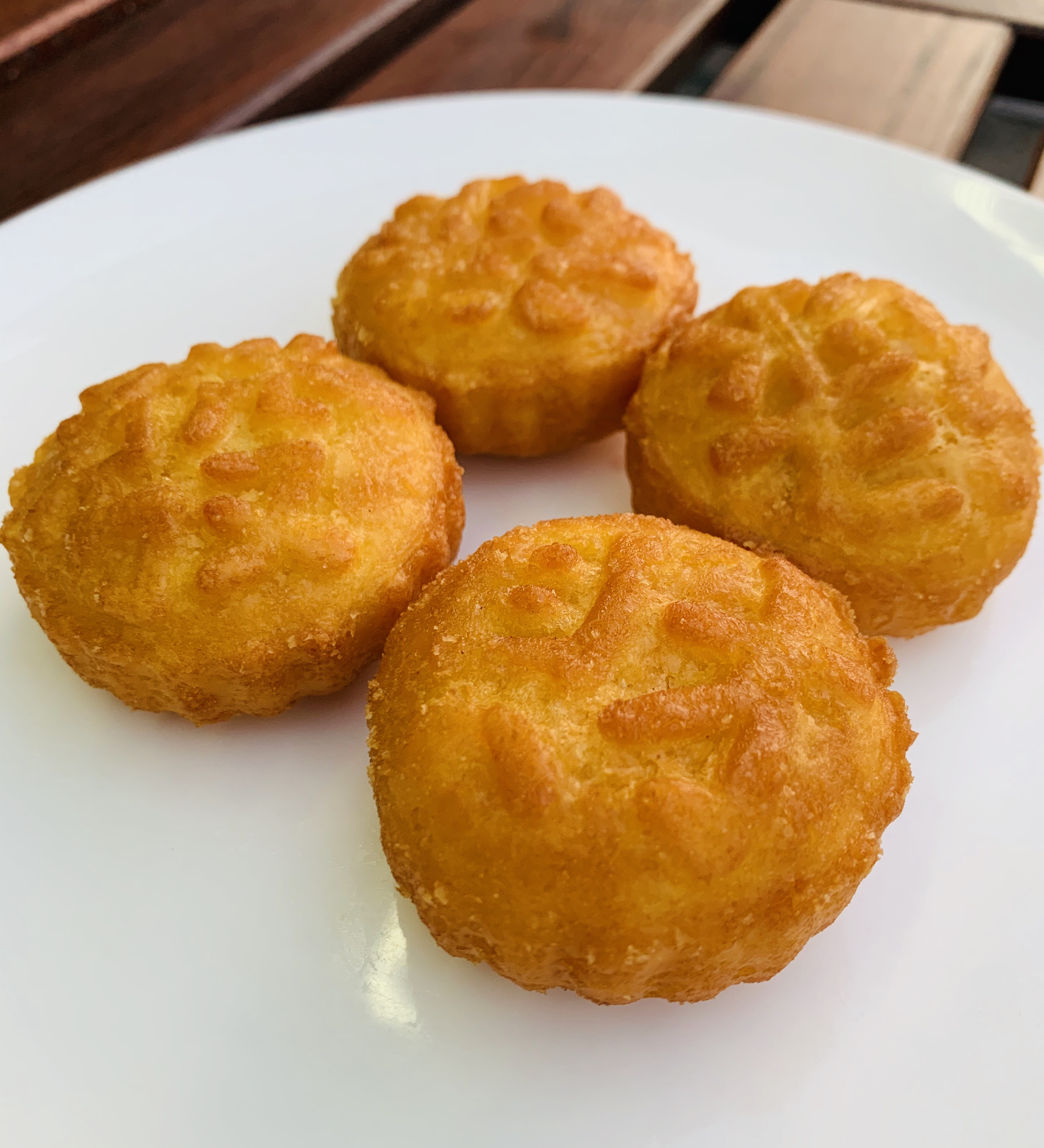 Order Fried Pumpkin Cakes with Red Bean 4pcs food online from The Bund store, Forest Hills on bringmethat.com
