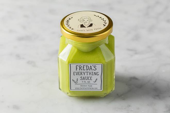 Order 7 oz Homemade Everything Sauce  food online from Jack's Wife Freda store, New York on bringmethat.com