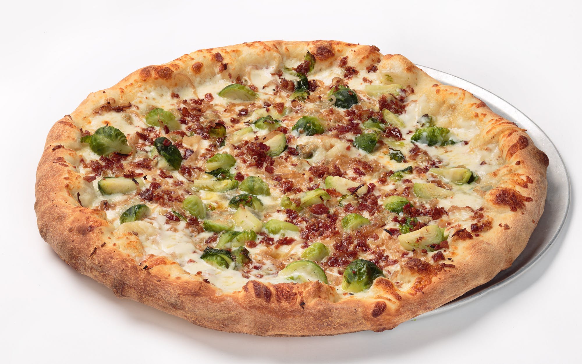 Order Brussels Sprout Pizza - Small 10'' (4 Slices) food online from Oggi Sports | Brewhouse | Pizza store, Mission Viejo on bringmethat.com