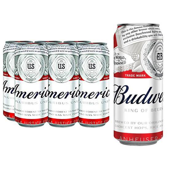Order Budweiser, 6pk-16oz canned beer (5.0% ABV) food online from Checkout Food Stores #47 store, Houston on bringmethat.com