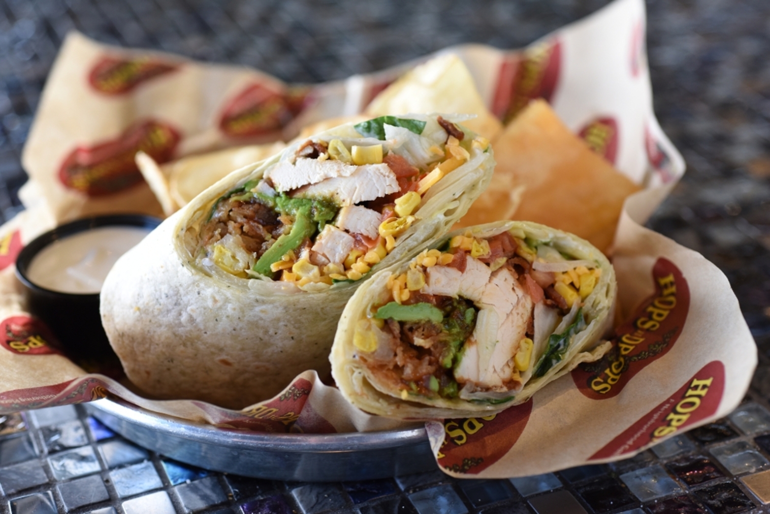 Order BBQ CHICKEN WRAP food online from Hops N Drops store, Bonney Lake on bringmethat.com