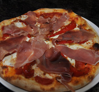 Order Prosciutto and Roasted Veggies Pizza food online from Angelo's Ristorante store, Elmhurst on bringmethat.com