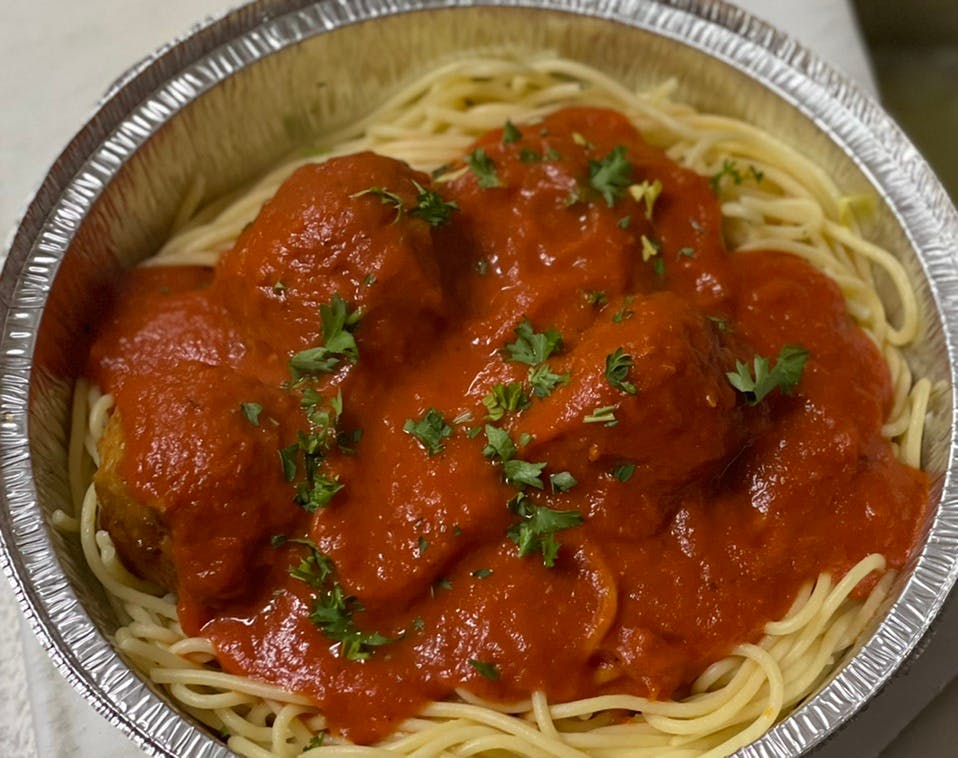 Order Pasta with Meatballs - Pasta food online from Davila's Pizza & Restaurant store, Hackettstown on bringmethat.com