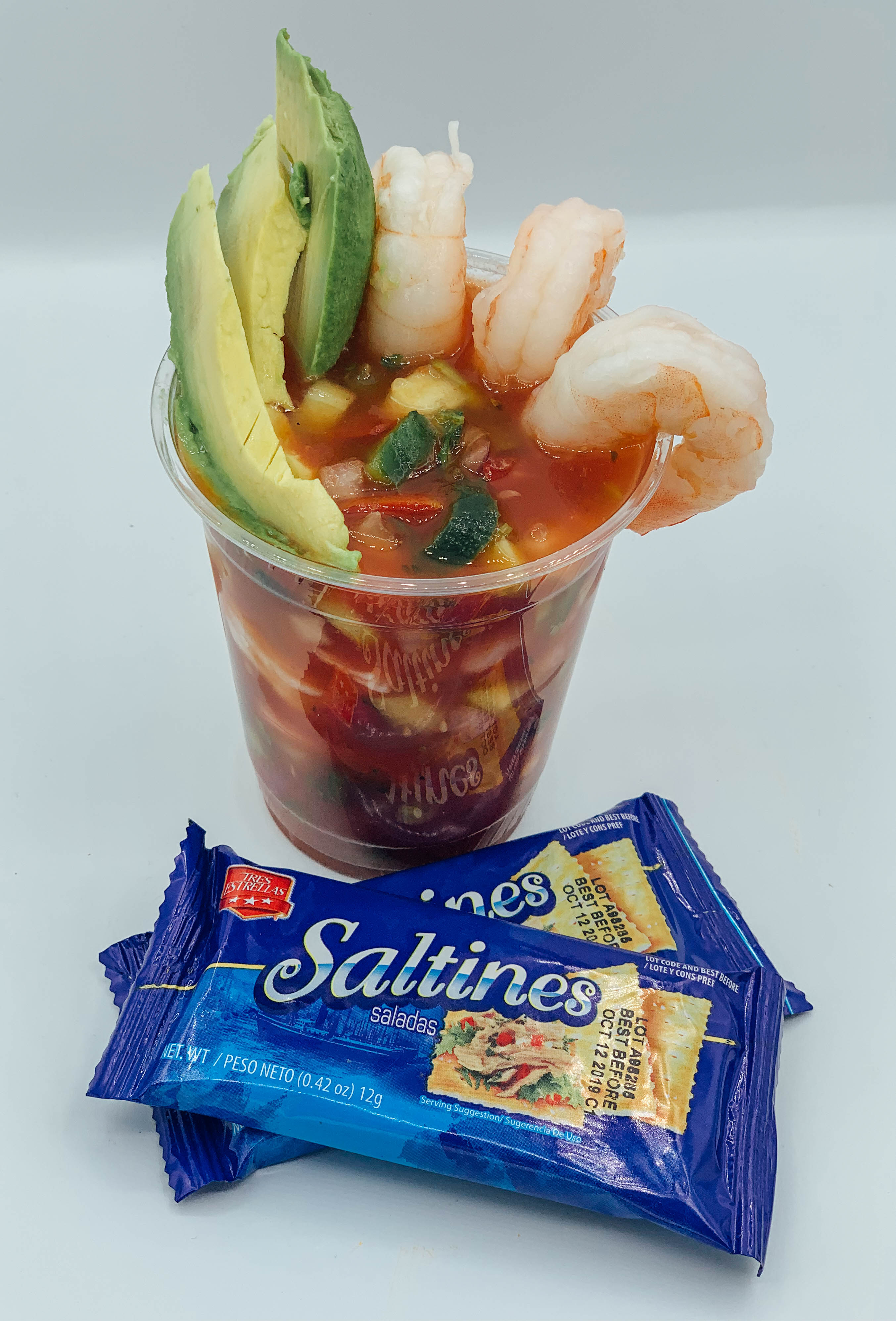 Order 12 oz. Shrimp Cocktail Cup food online from El Mezquite Market store, Albuquerque on bringmethat.com