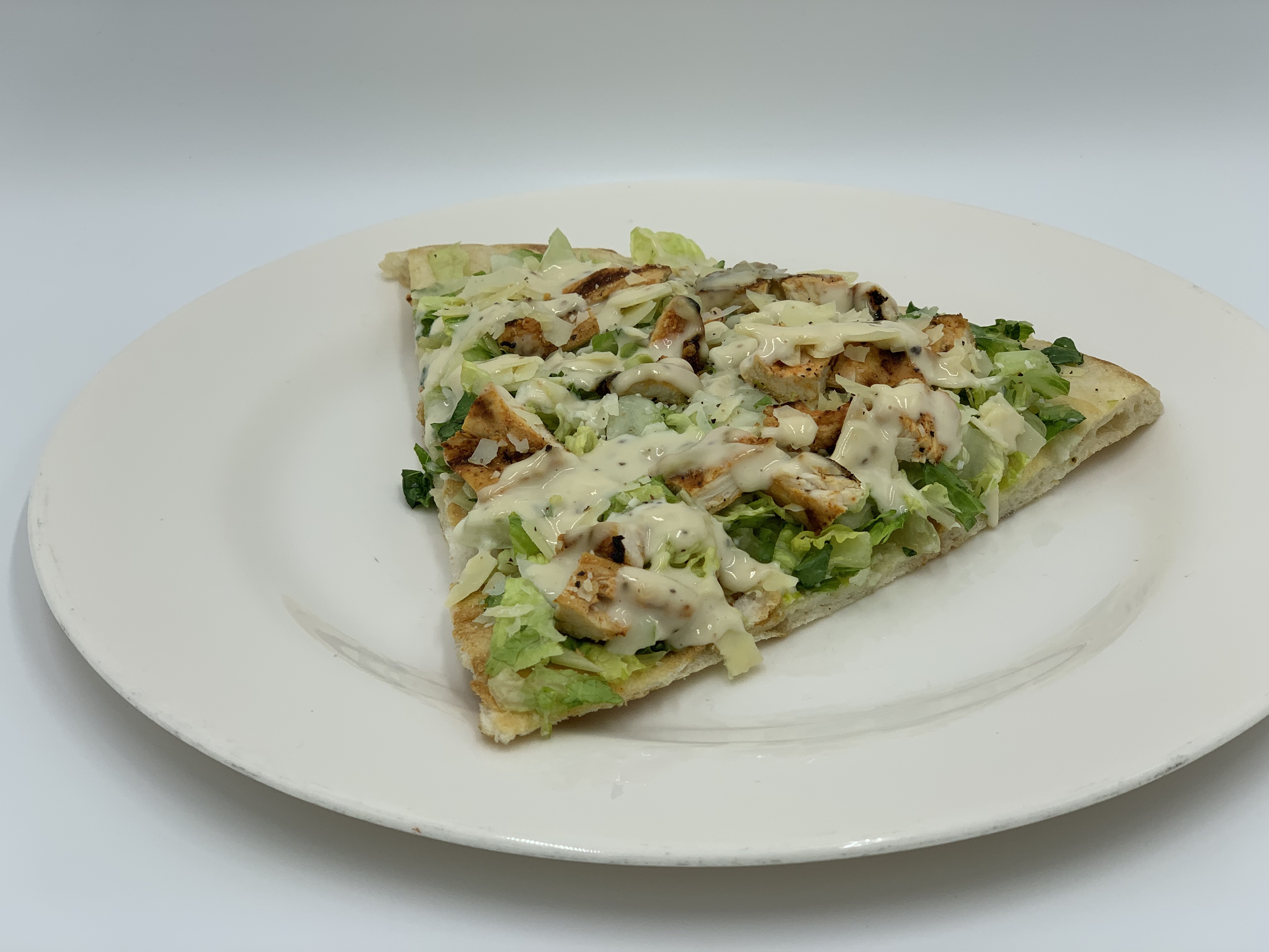 Order Chicken Caesar Salad Pizza food online from Mario's Pizzeria of Seaford store, Seaford on bringmethat.com