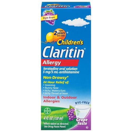 Order Claritin Children's 24 Hour Allergy Relief Dye-Free Syrup Grape - 4.0 oz food online from Walgreens store, Marietta on bringmethat.com