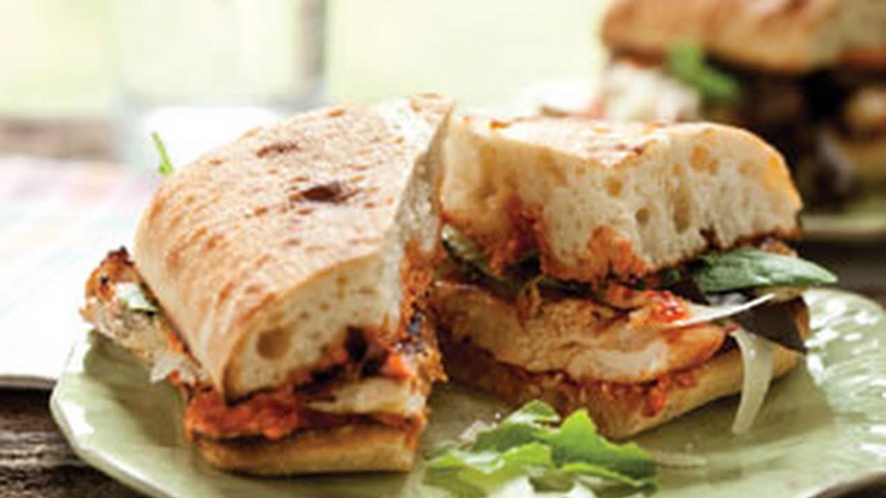 Order Spicy Chicken Ciabatta Sandwich food online from Caffe Bene store, Jackson Heights on bringmethat.com