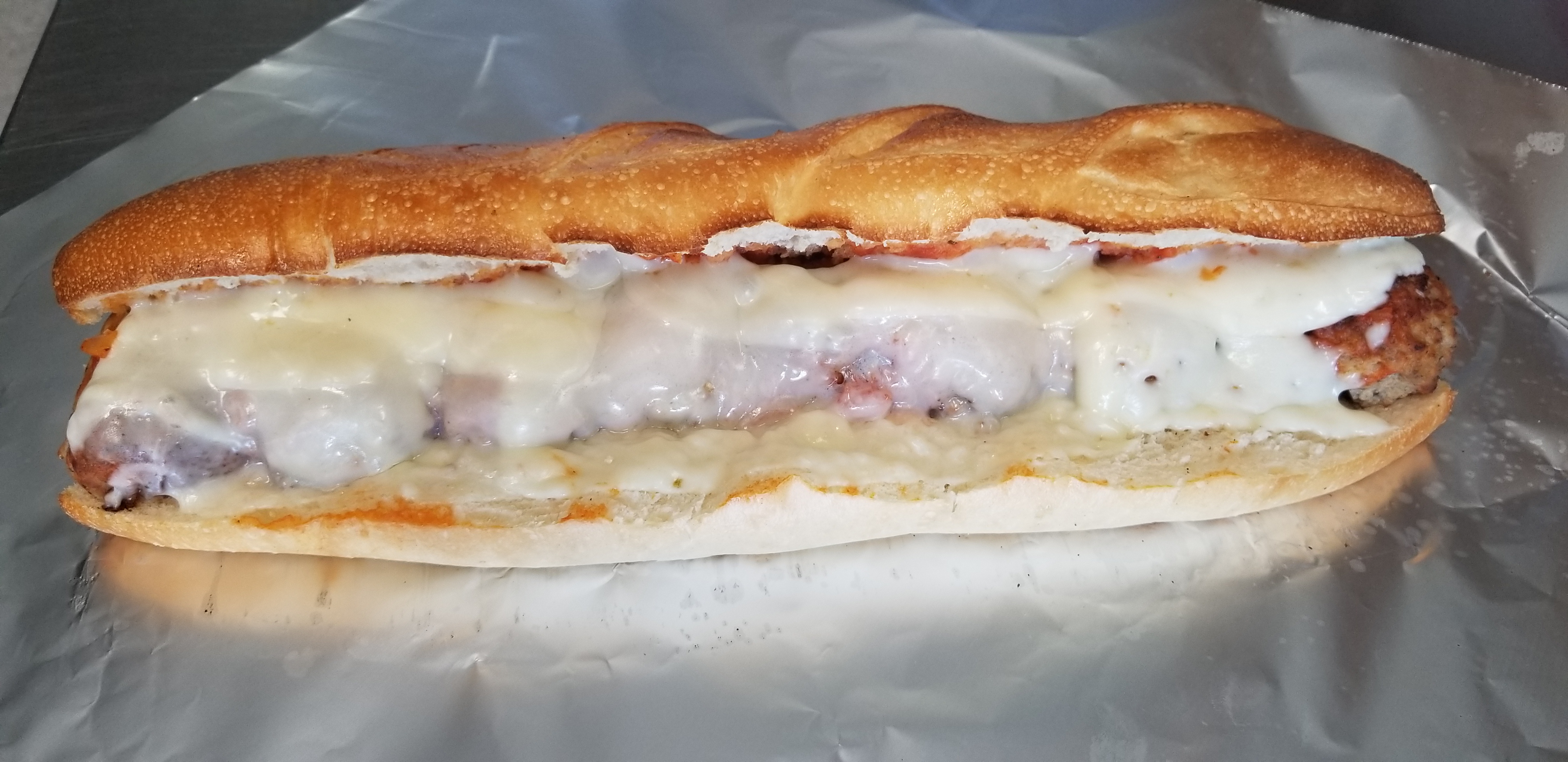 Order Meatball Parmigiana Hot Sub 14inch food online from Wings And Things store, Toms River on bringmethat.com