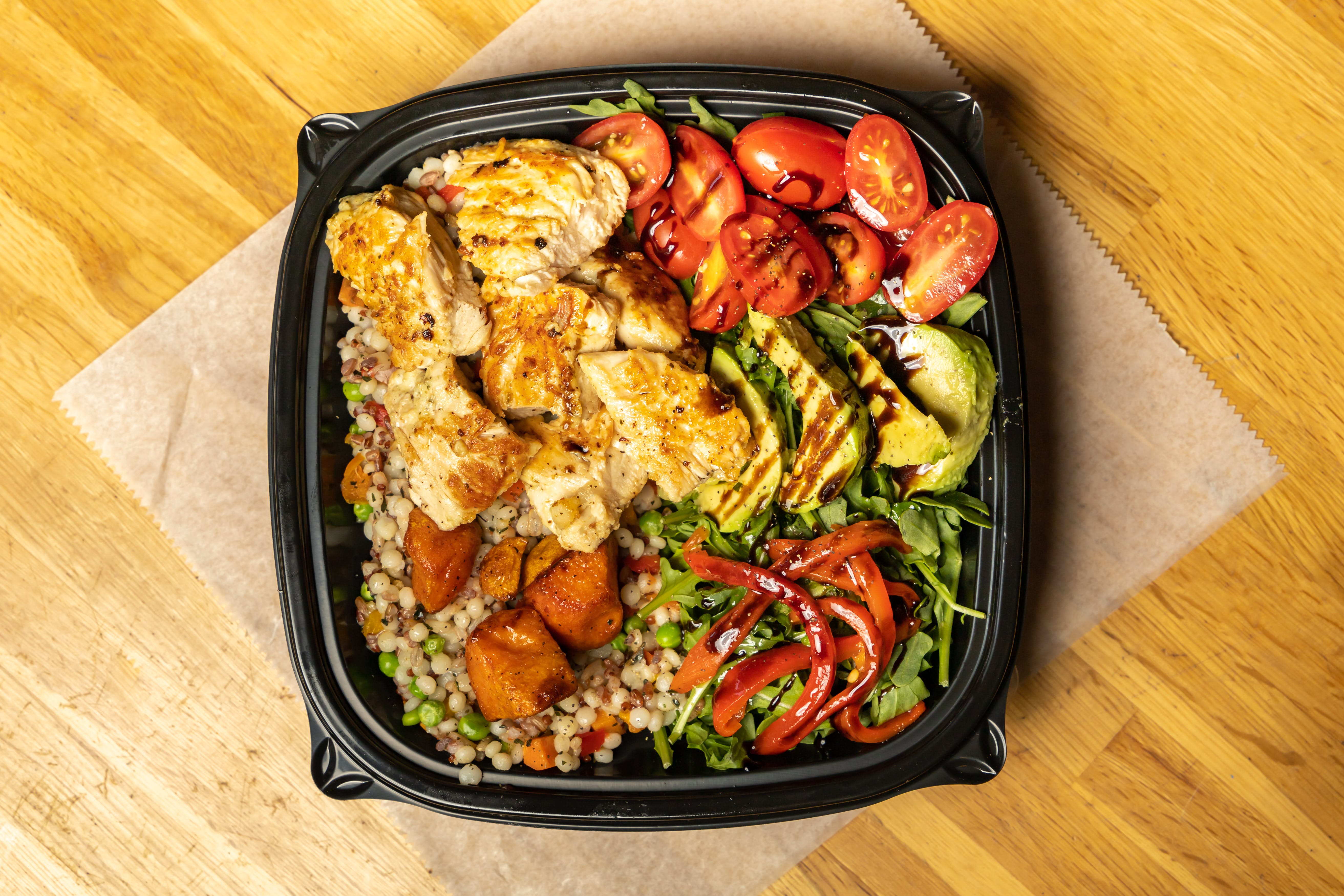 Order Chicken Power Bowl - Regular food online from Lynnfield House of Pizza store, Lynnfield on bringmethat.com