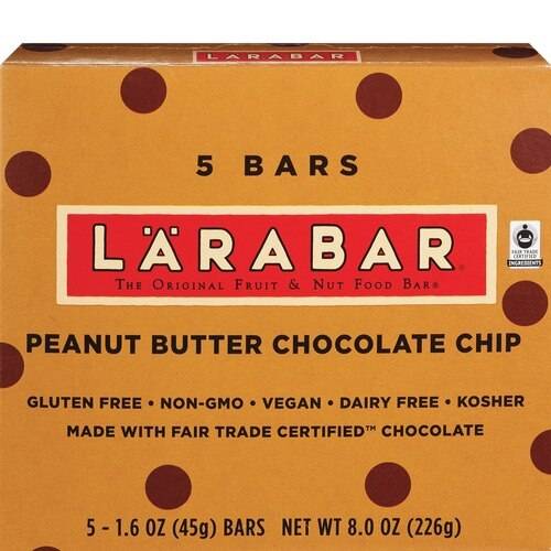 Order Larabar Bars, 5 CT, Peanut Butter Chocolate Chip food online from Cvs store, MISSION VIEJO on bringmethat.com