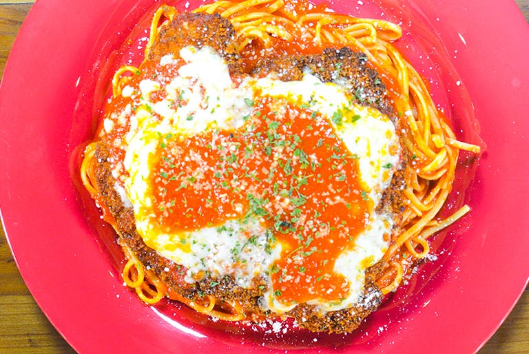 Order Chicken Parmigiana - Pasta food online from Ciconte's Italia Pizzeria store, Gibbstown on bringmethat.com