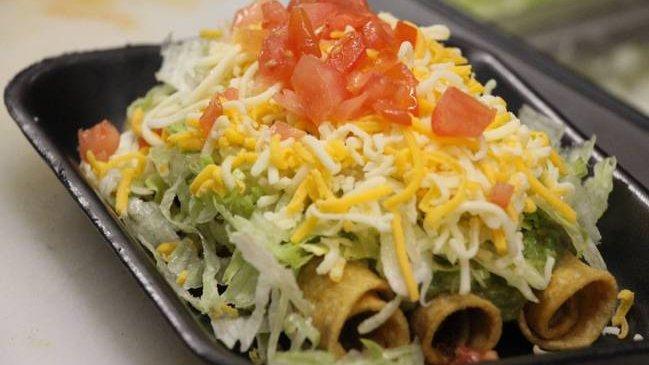 Order * Three Rolled Tacos food online from Burros & Fries store, Chula Vista on bringmethat.com