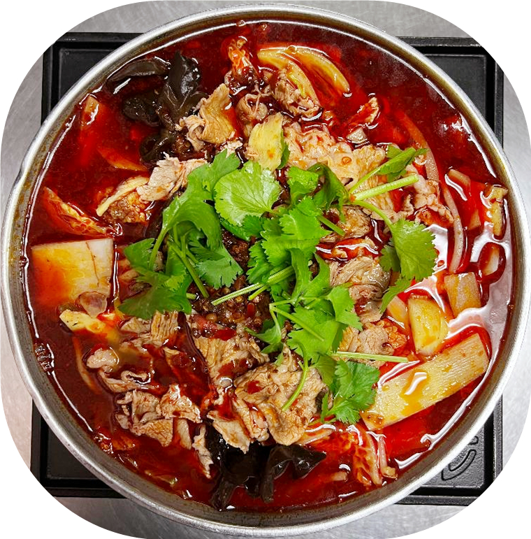 Order HP1. Szechuan Sauce Lamb Hot Pot food online from Basil Thai store, Austin on bringmethat.com