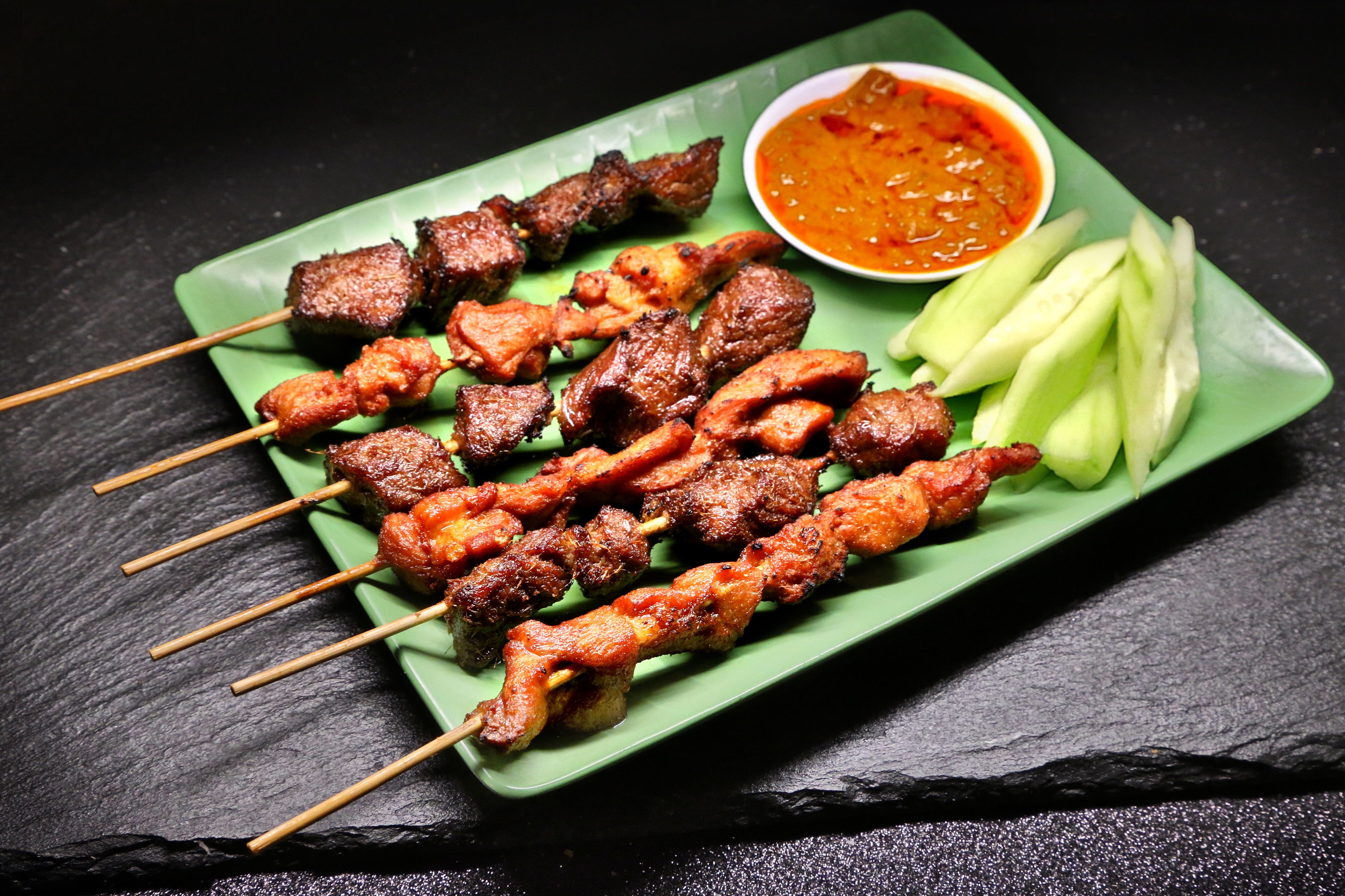 Order A6. Chicken and Beef Satay food online from Singapore Cafe store, Sugar Land on bringmethat.com