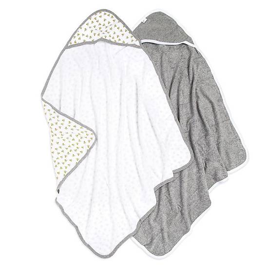 Order Burt's Bees Baby® 2-Pack Hooded Towels in Cloud food online from Buybuy Baby store, Rancho Cucamonga on bringmethat.com