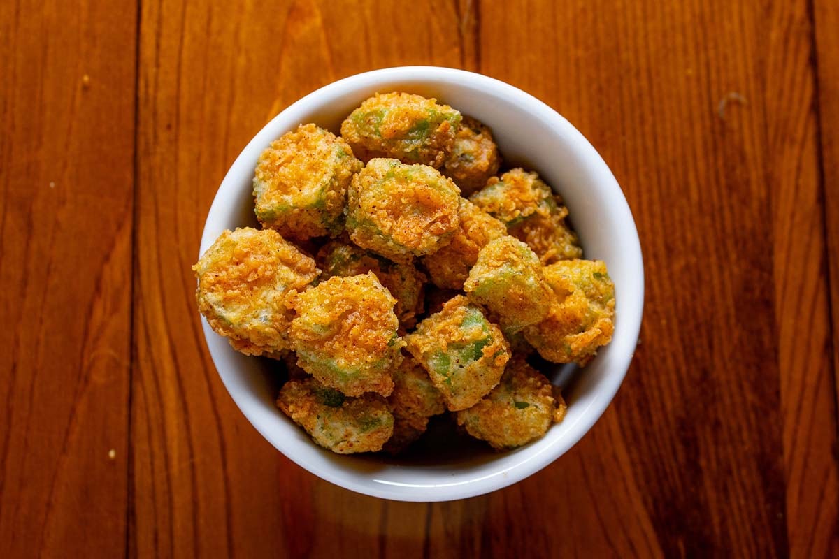 Order Fried Okra food online from Boudreaux's Cajun Kitchen store, Houston on bringmethat.com