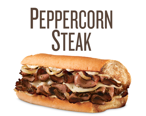 Order Peppercorn Steak Sub food online from Quiznos store, Raleigh on bringmethat.com