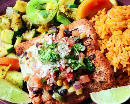 Order Grilled Salmon food online from Que Pasa Cantina store, Rapid City on bringmethat.com