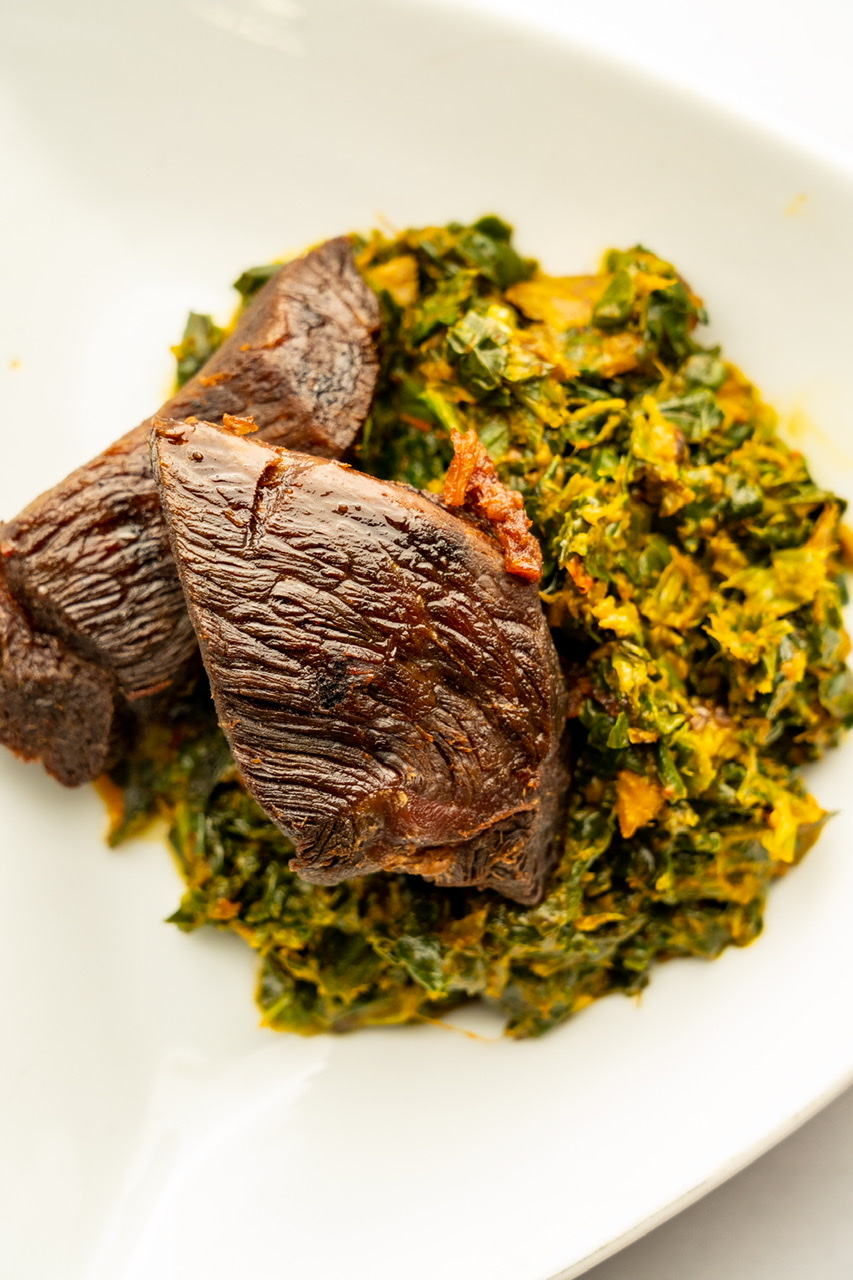 Order Spinach (Efo) Soup food online from Hills Kitchen store, Brooklyn on bringmethat.com