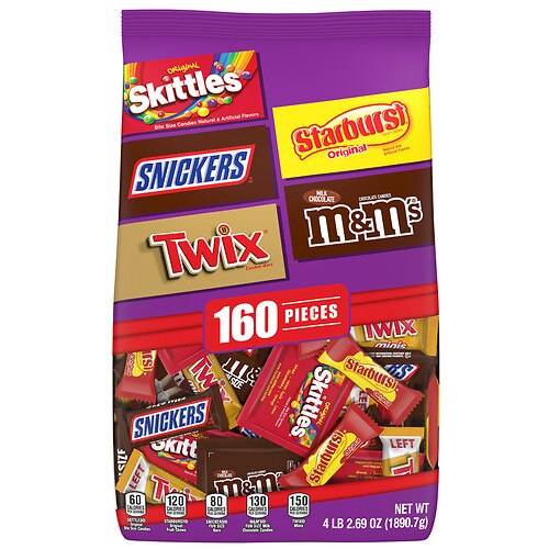 Order Mars M&M's, Skittles, Starburst, Snickers, Twix, Halloween Candy, XXL Variety Bag - 66.69 oz food online from Walgreens store, Southlake on bringmethat.com