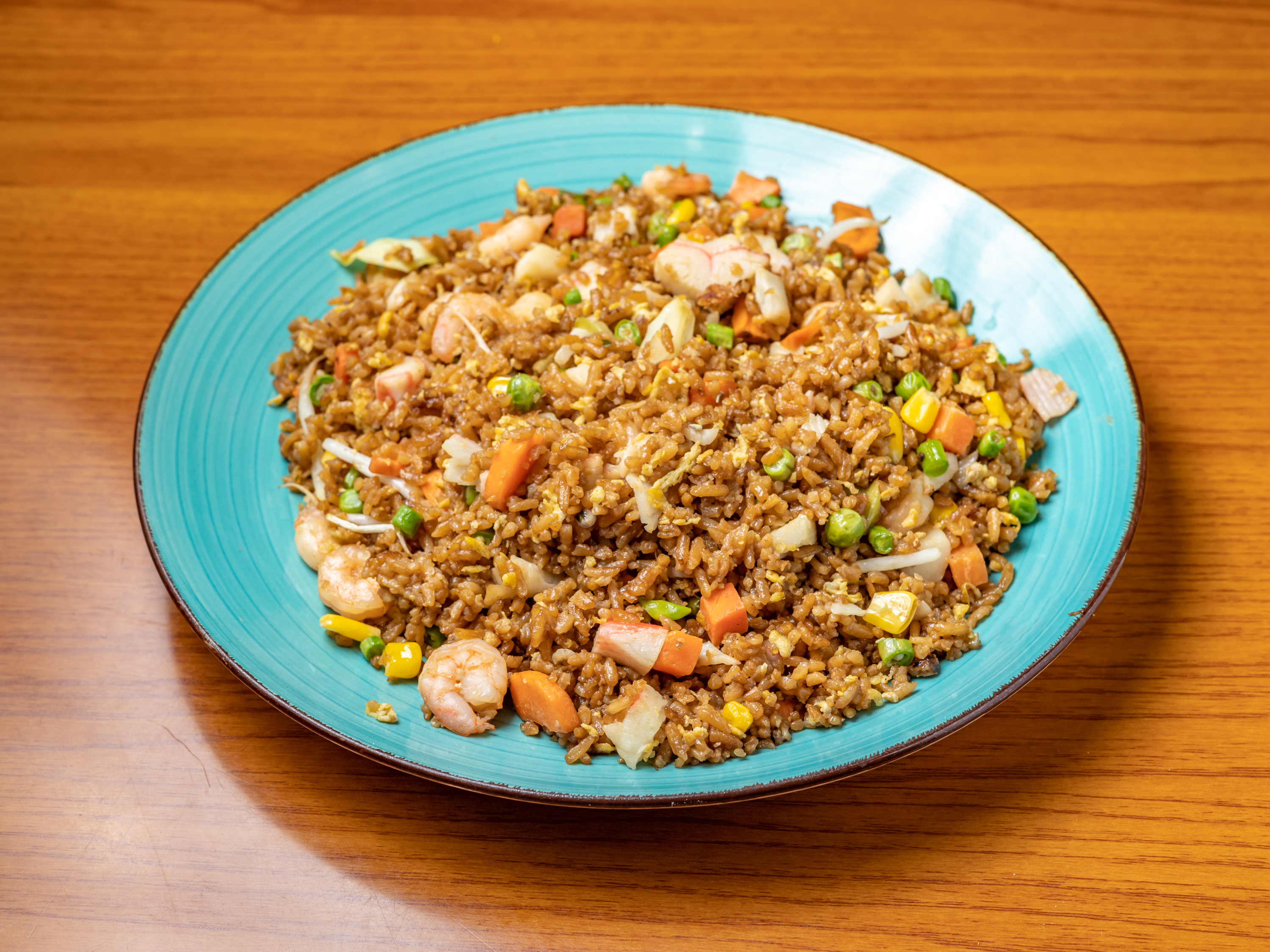 Order House Special Fried Rice food online from Rockaway Roti Shop store, South Ozone Park on bringmethat.com