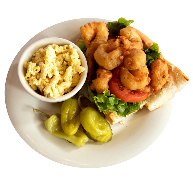 Order Shrimp Po'boy food online from Cajun Kitchen Cafe store, Ventura on bringmethat.com
