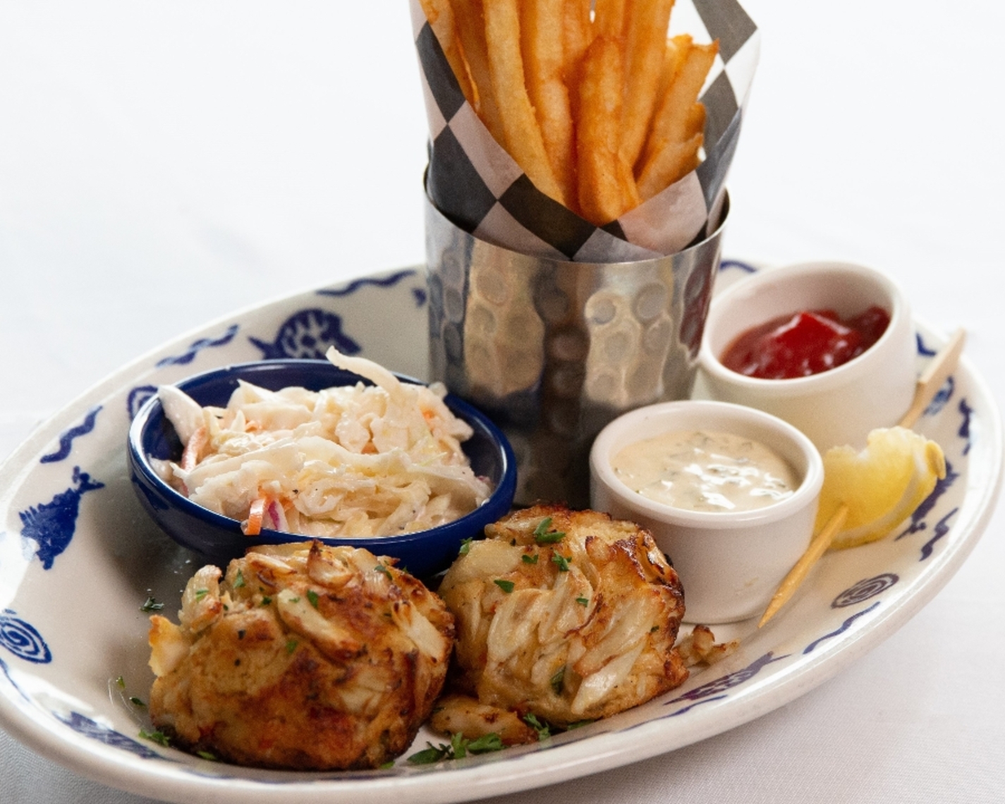 Order Pan Seared Crab Cakes food online from Mckenzie Brew House Inc store, Glen Mills on bringmethat.com