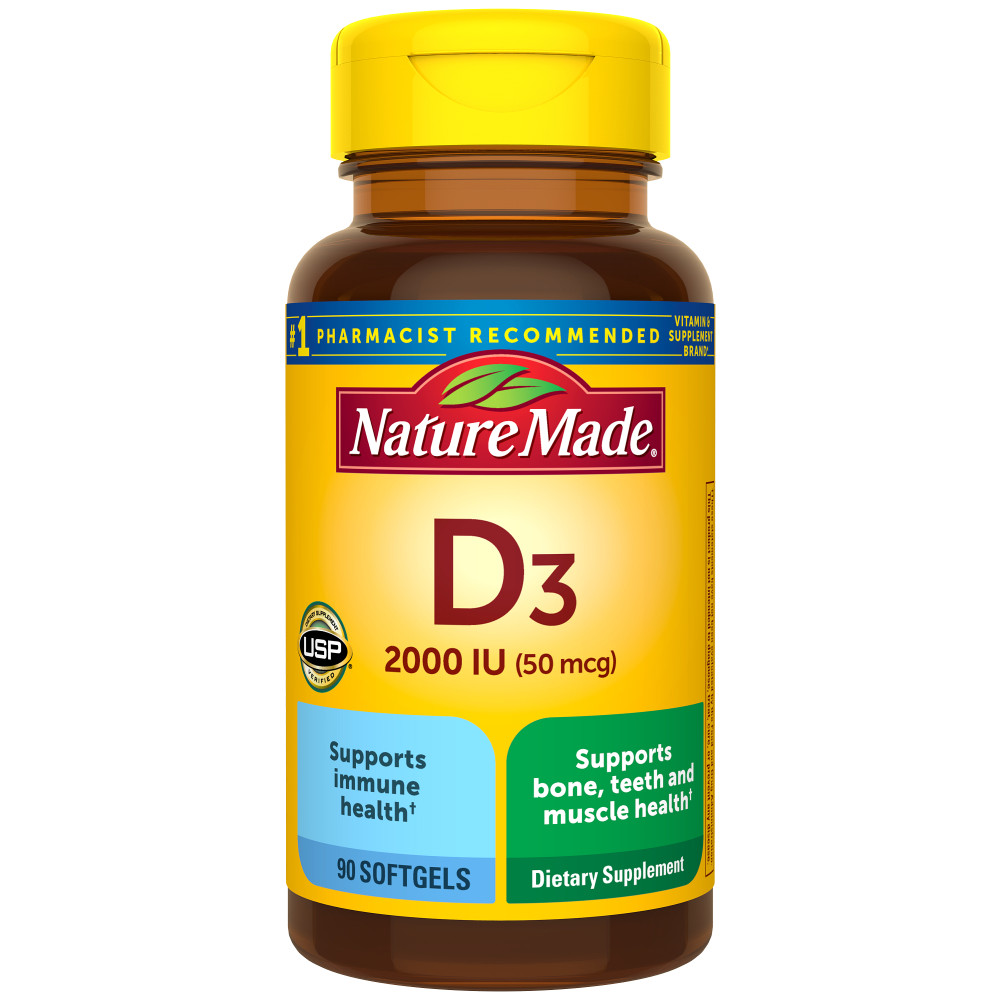 Order Nature Made Vitamin D3 Softgels, 50mcg - 90 ct food online from Rite Aid store, ELMIRA on bringmethat.com