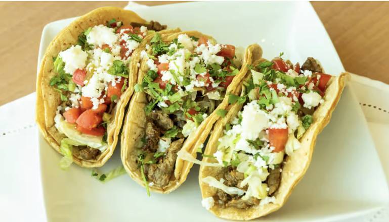 Order Grilled Steaks Taco food online from Zason Latino Mexican Grill store, Grandville on bringmethat.com