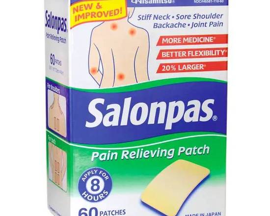 Order Salonpas Pain Relieving Patch 60 ct food online from McLean Ave Pharmacy store, Yonkers on bringmethat.com