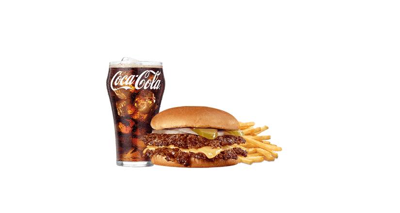 Order Original Double Steakburger with Cheese Combo food online from Steak 'N Shake store, Charlotte on bringmethat.com