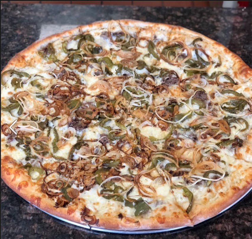 Order Philly Cheesesteak  Pizza - Medium 12" food online from Don Franco's Apollo Pizza store, Sewell on bringmethat.com