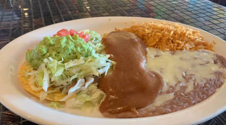 Order 44. Chalupa (1 pc) & Cheese Enchilada (1 pc) food online from Maya Mexican Restaurant store, Homewood on bringmethat.com