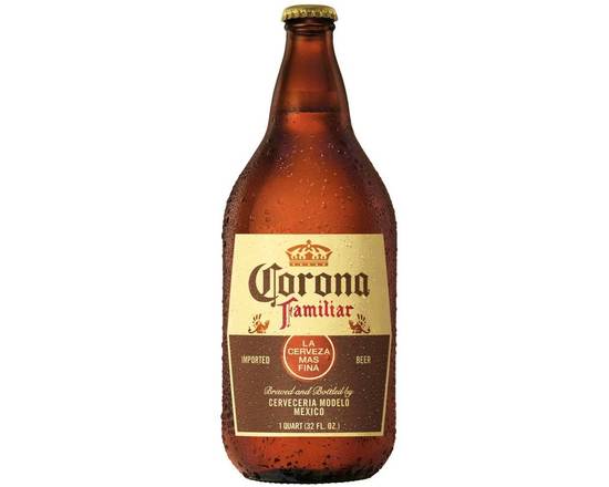 Order Corona Familiar Mexican Lager Beer 32 oz Bottle food online from Windy City Liquor Market store, El Cajon on bringmethat.com