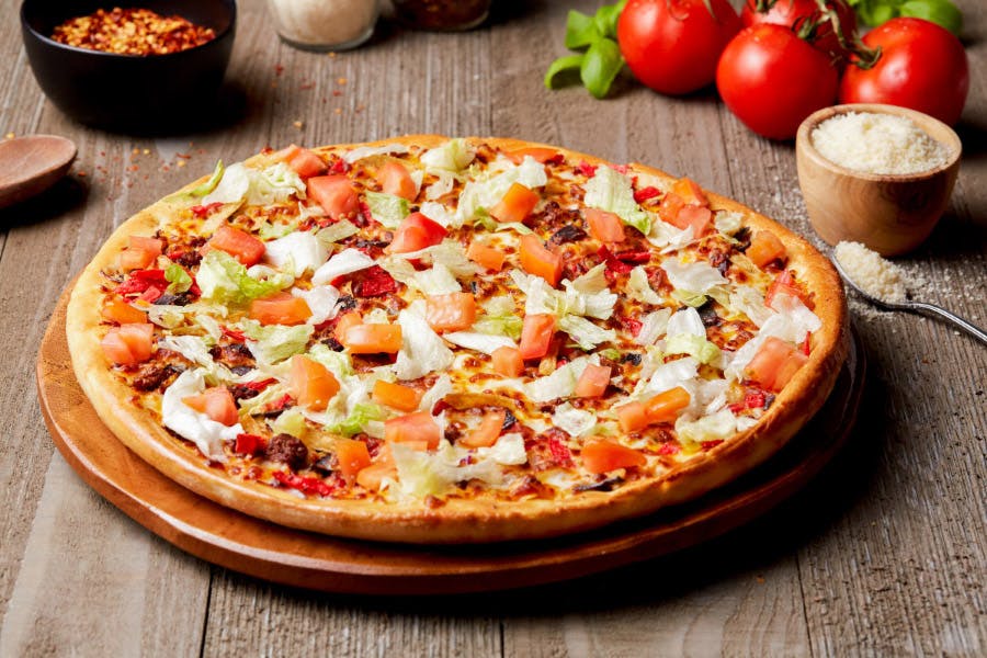 Order Fiesta Pizza - Small 9" food online from Simple Simon's Pizza store, Checotah on bringmethat.com